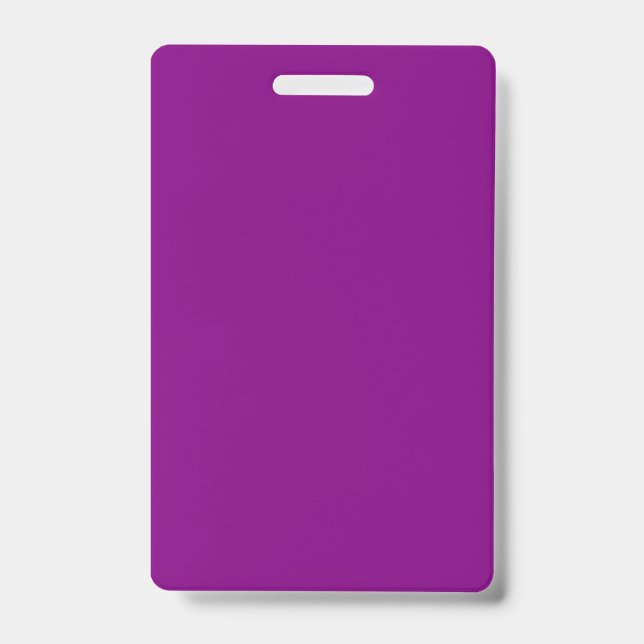 Purple Plastic Badge ID Badge (Front)
