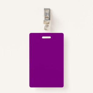 Purple Plastic Badge ID Badge