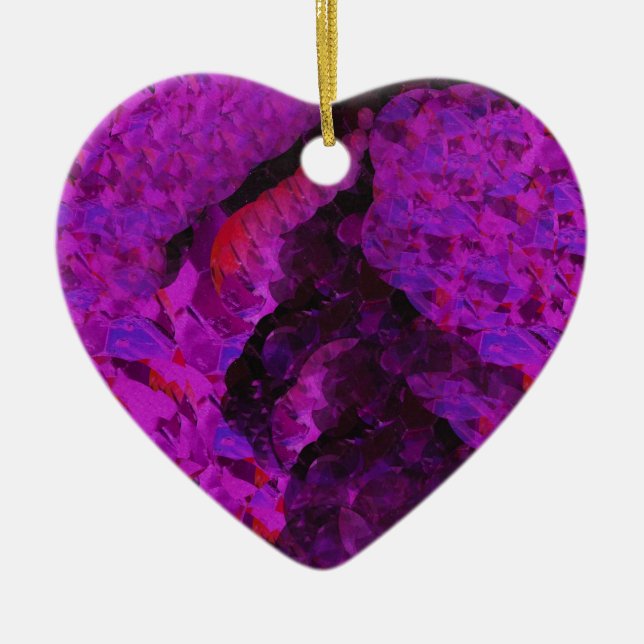 Purple Pleaser Heart Ornament (Front)
