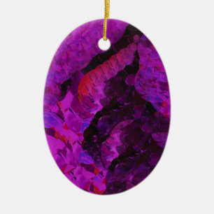 Purple Pleaser Oval Ornament