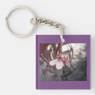 Purple Plum Bloom Key Ring