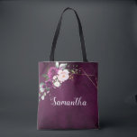 Purple Plum Blush Pink Floral Bridesmaid gift Tote Bag<br><div class="desc">Elegant and modern floral midsummer bridesmaid gift tote features a bouquet of watercolor roses in shades of purple plum, dusty pink , sage with lush green botanical leaves and eucalyptus. Please find more matching designs and variations from my "blissweddingpaperie" store. And feel free to contact me for further customisation or...</div>