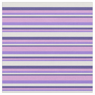 Purple, Plum, Dark Slate Blue & Light Cyan Lines Fabric