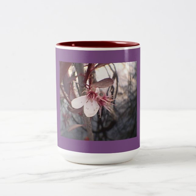 Purple Plum Design Two-Tone Coffee Mug (Center)