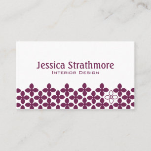 Purple Plum Floral Business Card