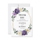 Purple Plum Ivory Gold Floral Geometric Wedding