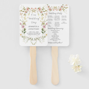 Purple Plum Lavender Peonies Greenery Program Fans