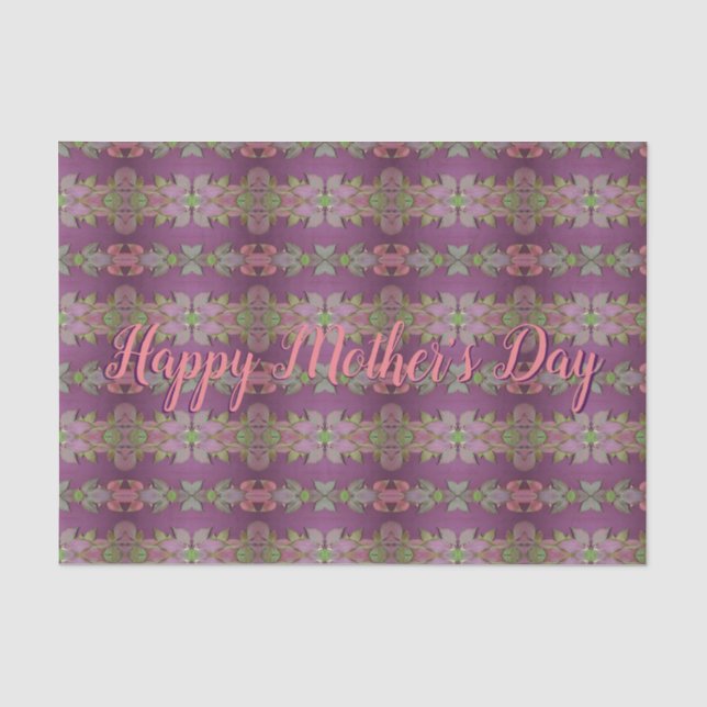 Purple Plum Patterned Tissue Paper (Front)