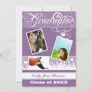 Purple Plum Senior Picture Class of Announcement