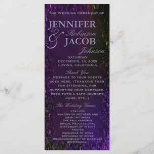Purple Plum Wedding Program
