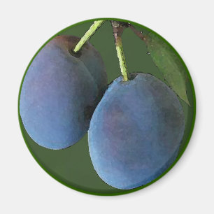 Purple Plums Watercolor - Magnet
