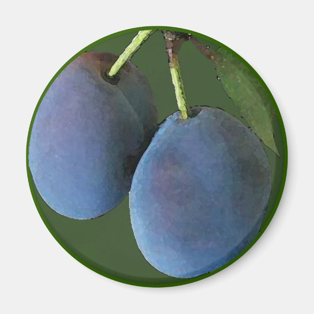 Purple Plums Watercolor - Magnet (Front)