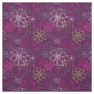 Purple Poinsettia Fabric