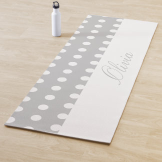 Purple Poka Dots Yoga Mat