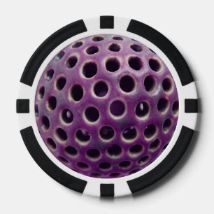 Purple poker chip