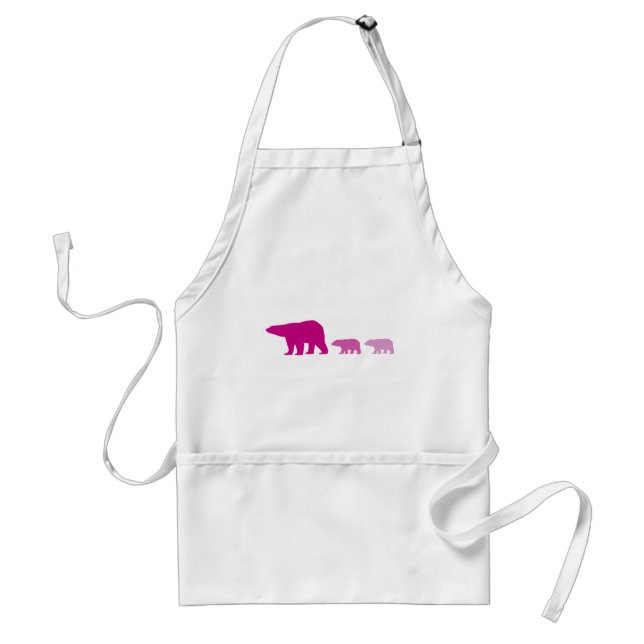 Purple Polar Bear Standard Apron (Front)