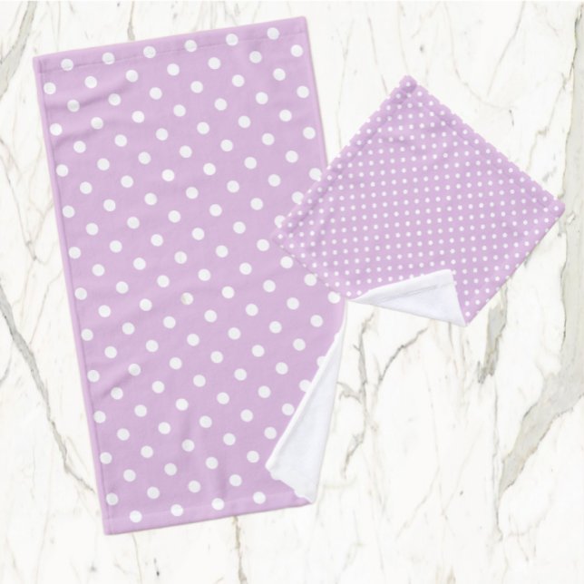 Purple Polka Dot Bath Towel Set (Creator Uploaded)
