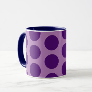 Purple Polka Dot Fun Art Mug Cup
