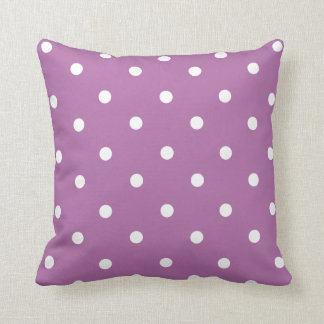Purple Polka Dot Home Decor Throw Pillow