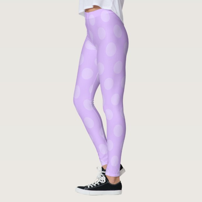 Purple Polka Dot  Leggings (Left)