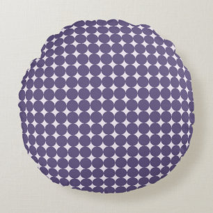 Purple Polka Dot Nursery Throw Pillow - Round