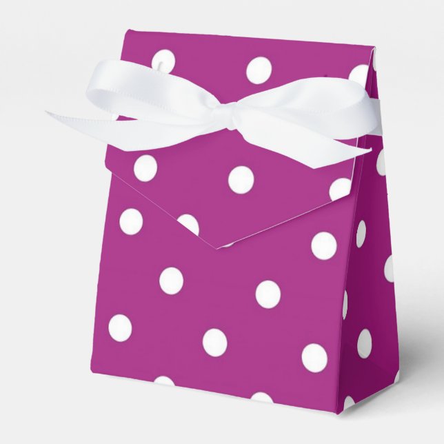 Purple Polka Dot Party Favour Box (Front Side)
