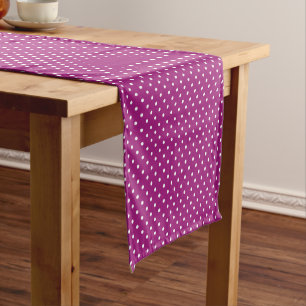 Purple Polka Dot Pattern Short Table Runner