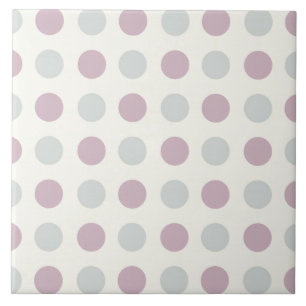 Purple Polka Dot Retro Design Tile