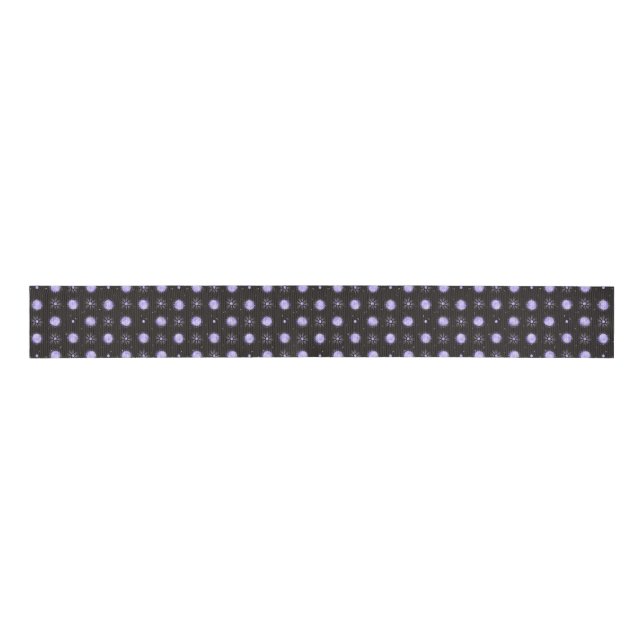 Purple Polka Dot Star-like Ribbon Grosgrain Ribbon (Front)