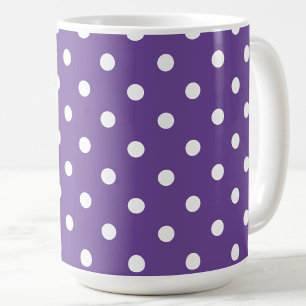 Purple Polka Dot White Elephant Gift Mug