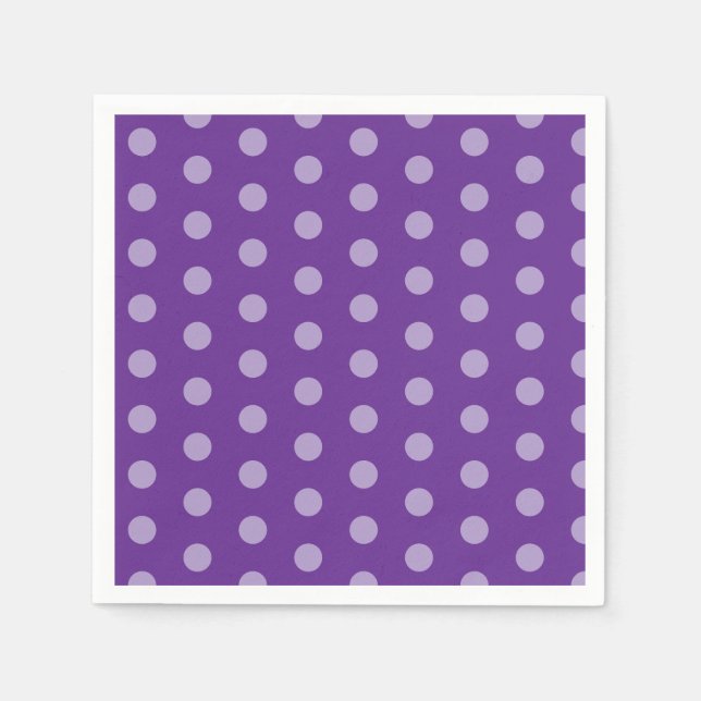 Purple Polka Dots  Napkin (Front)