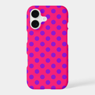 Purple polka dots on cerise