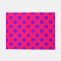 Purple polka dots on cerise