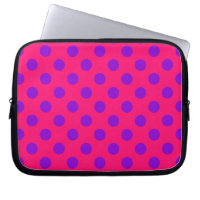 Purple polka dots on cerise