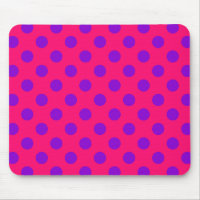 Purple polka dots on cerise