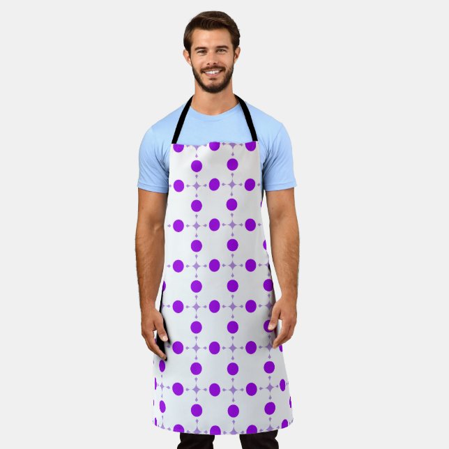 Purple Polka Dots, Polka Dot Pattern, Dots, Dotted Apron (Worn)