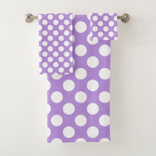 Purple Polka Dots, Polka Dot Pattern, Dots, Dotted Bath Towel Set