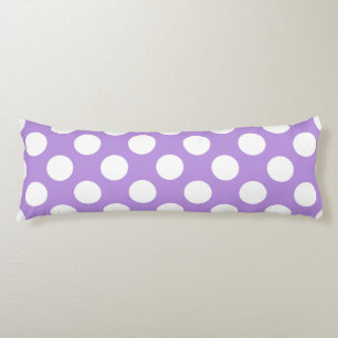 Purple Polka Dots, Polka Dot Pattern, Dots, Dotted Body Cushion