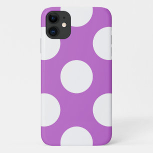 Purple Polka Dots, Polka Dot Pattern, Dots, Dotted iPhone 11 Case