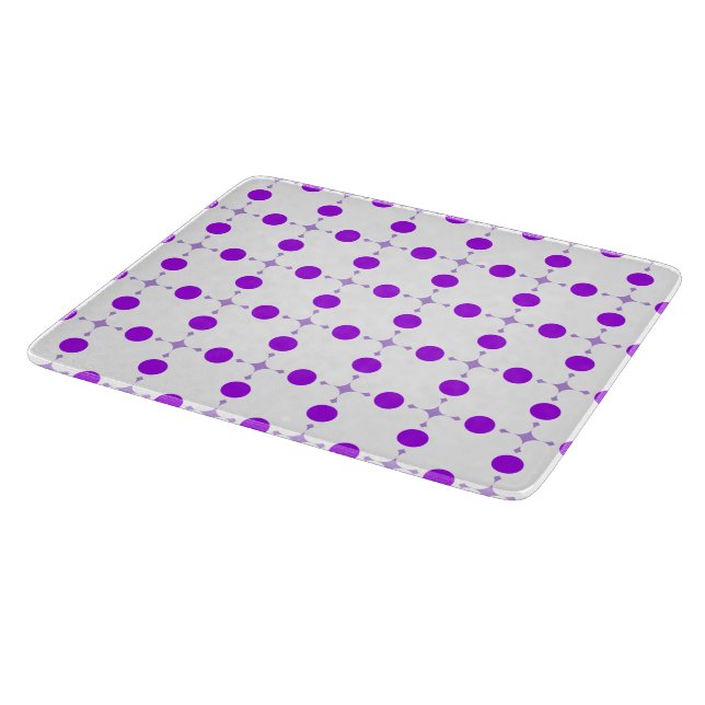 Purple Polka Dots, Polka Dot Pattern, Dots, Dotted Cutting Board (Corner)
