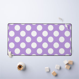 Purple Polka Dots, Polka Dot Pattern, Dots, Dotted Desk Mat