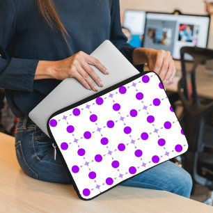 Purple Polka Dots, Polka Dot Pattern, Dots, Dotted Laptop Sleeve