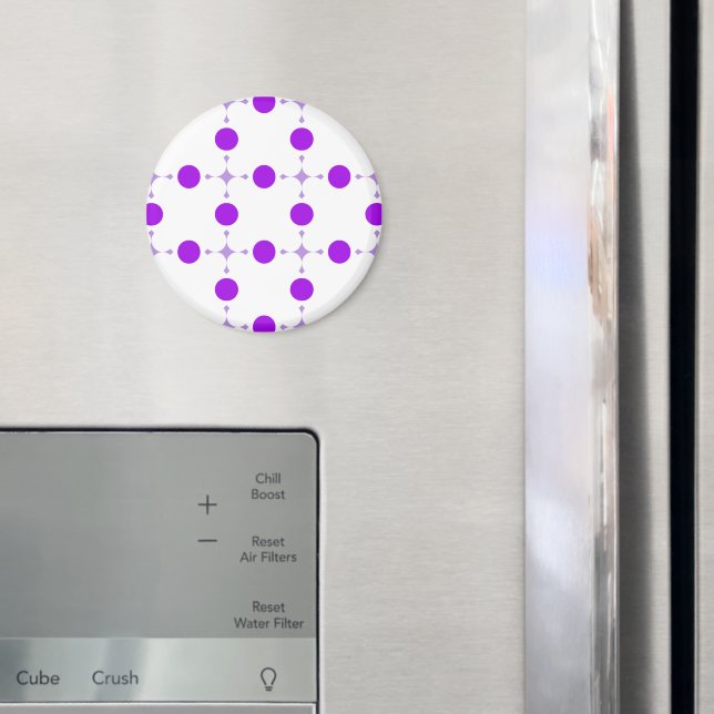 Purple Polka Dots, Polka Dot Pattern, Dots, Dotted Magnet (In Situ (Fridge))