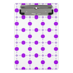 Purple Polka Dots, Polka Dot Pattern, Dots, Dotted Mini Clipboard