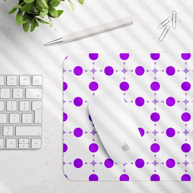 Purple Polka Dots, Polka Dot Pattern, Dots, Dotted Mouse Pad (Creator Uploaded)