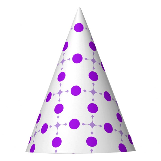 Purple Polka Dots, Polka Dot Pattern, Dots, Dotted Party Hat (Front)