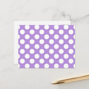 Purple Polka Dots, Polka Dot Pattern, Dots, Dotted Postcard