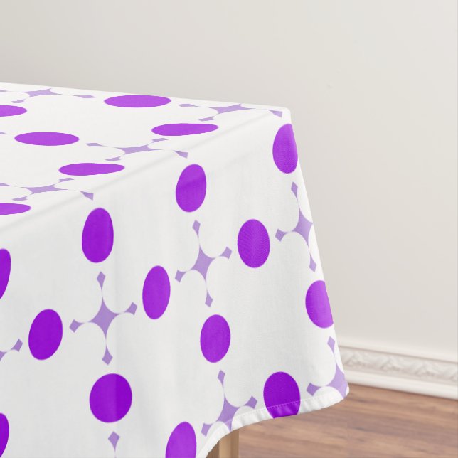Purple Polka Dots, Polka Dot Pattern, Dots, Dotted Tablecloth (In Situ)