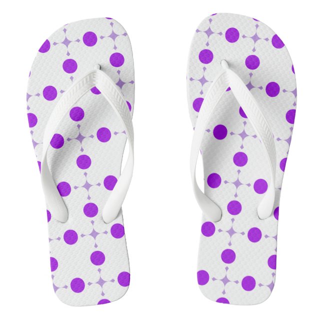 Purple Polka Dots, Polka Dot Pattern, Dots, Dotted Thongs (Footbed)