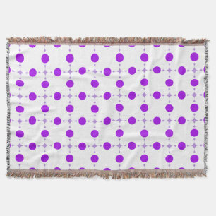 Purple Polka Dots, Polka Dot Pattern, Dots, Dotted Throw Blanket